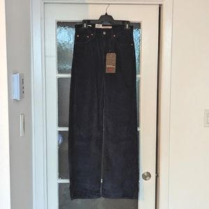 Levi's Wide Leg Cords Navy